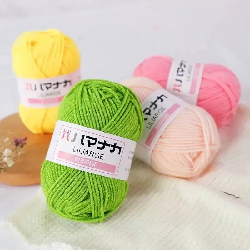 Milk Sweet Soft Cotton Baby Yarn Bamboo Blend Velvet Thick Wool For Hand Knitting And Crochet DIY Sweaters