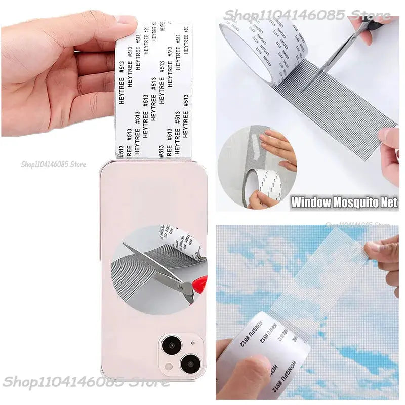 Self Adhesive Mosquito Net Repair Tape For Window Screens Waterproof Mesh Patch To Seal Holes And Tears