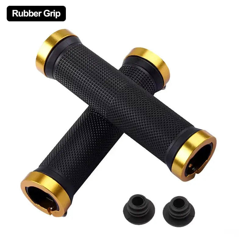 Bicycle Handlebar Grips Rubber Bilateral Lock Non Slip For BMX MTB Mountain Bikes Cycling Accessories