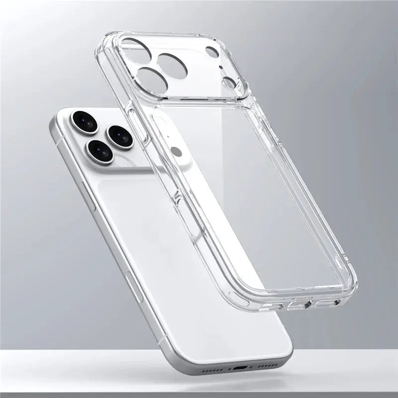 LuxShield Clear Hybrid Shockproof Case For iPhone 17 Series TPU And PC Protective Cover