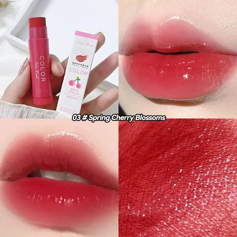 Haipink Three Piece Tinted Moisturizing Lip Balm Set Hydrating Diminish Lip Lines Prevent Chapping