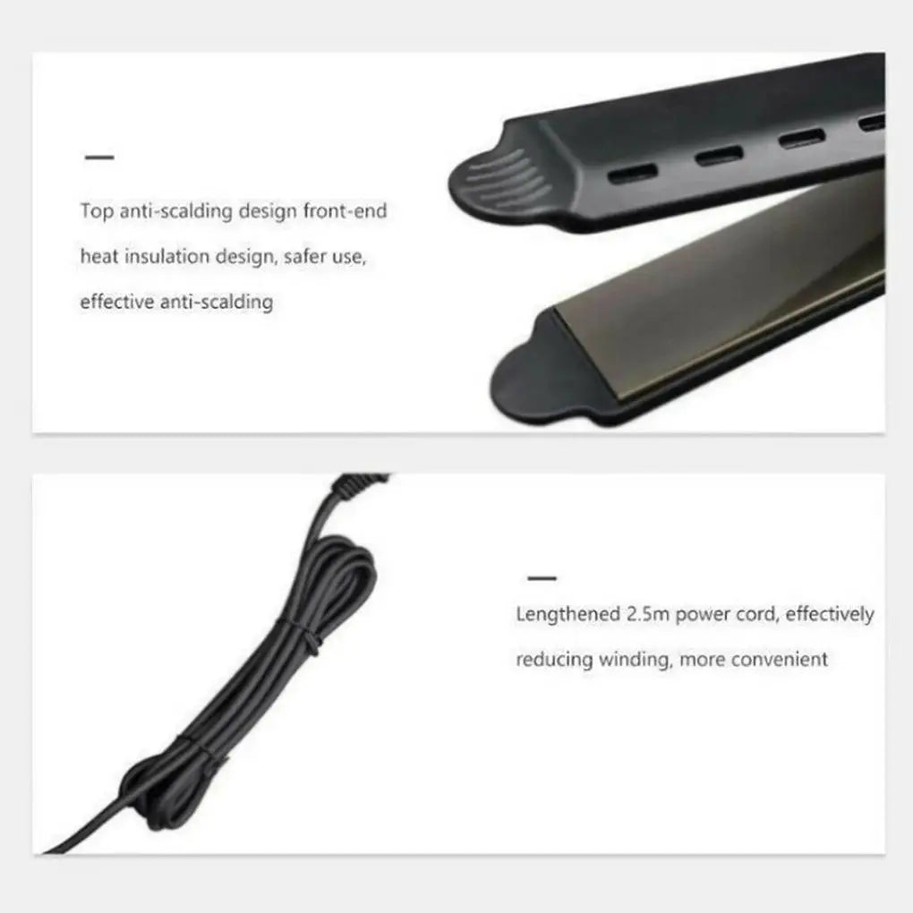 Hair straightener with ceramic tourmaline plates and four-gear temperature control, 2.5m power cord