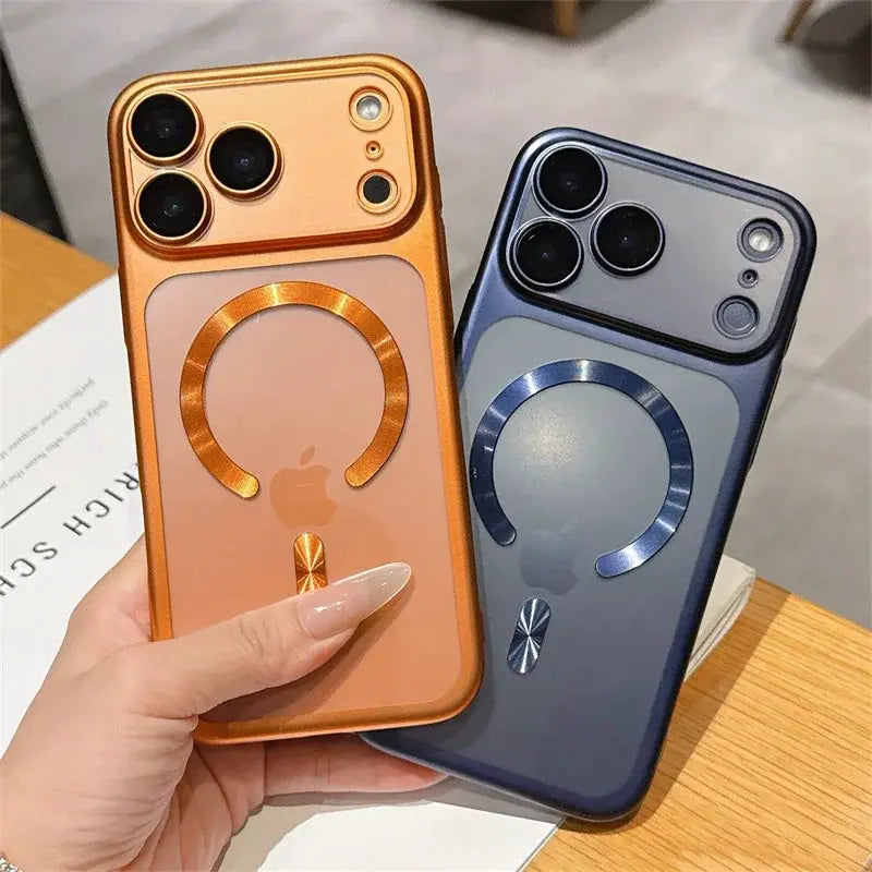 LuxeCase Luxury Matte Transparent MagSafe Phone Case For iPhone 15 16 17 Slim Shockproof Protection