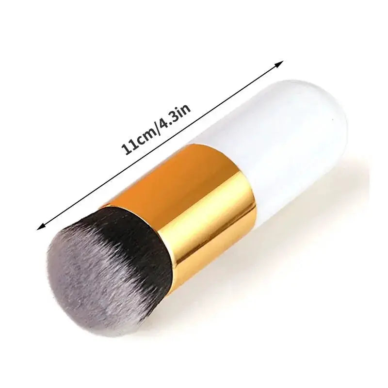 GlowNova Dual Size Foundation Brush Set With Soft Porous Bristles For Flawless Blending Liquid Foundation And BB Cream