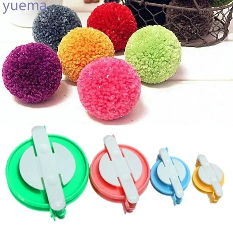 8 Piece Fluff Ball Pom Pom Maker Kit With Four Sizes For Knitting Loom Crafts Kids DIY Tools