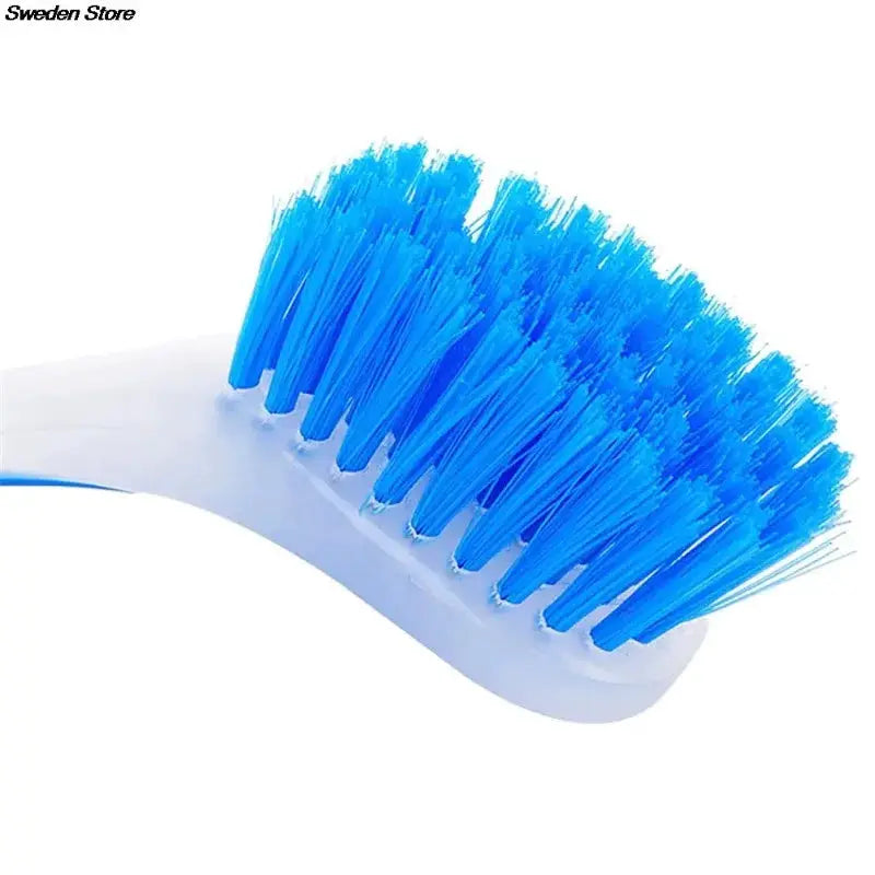 Pot cleaning brush with long handle, blue nylon bristles and suction cup, Simples Market