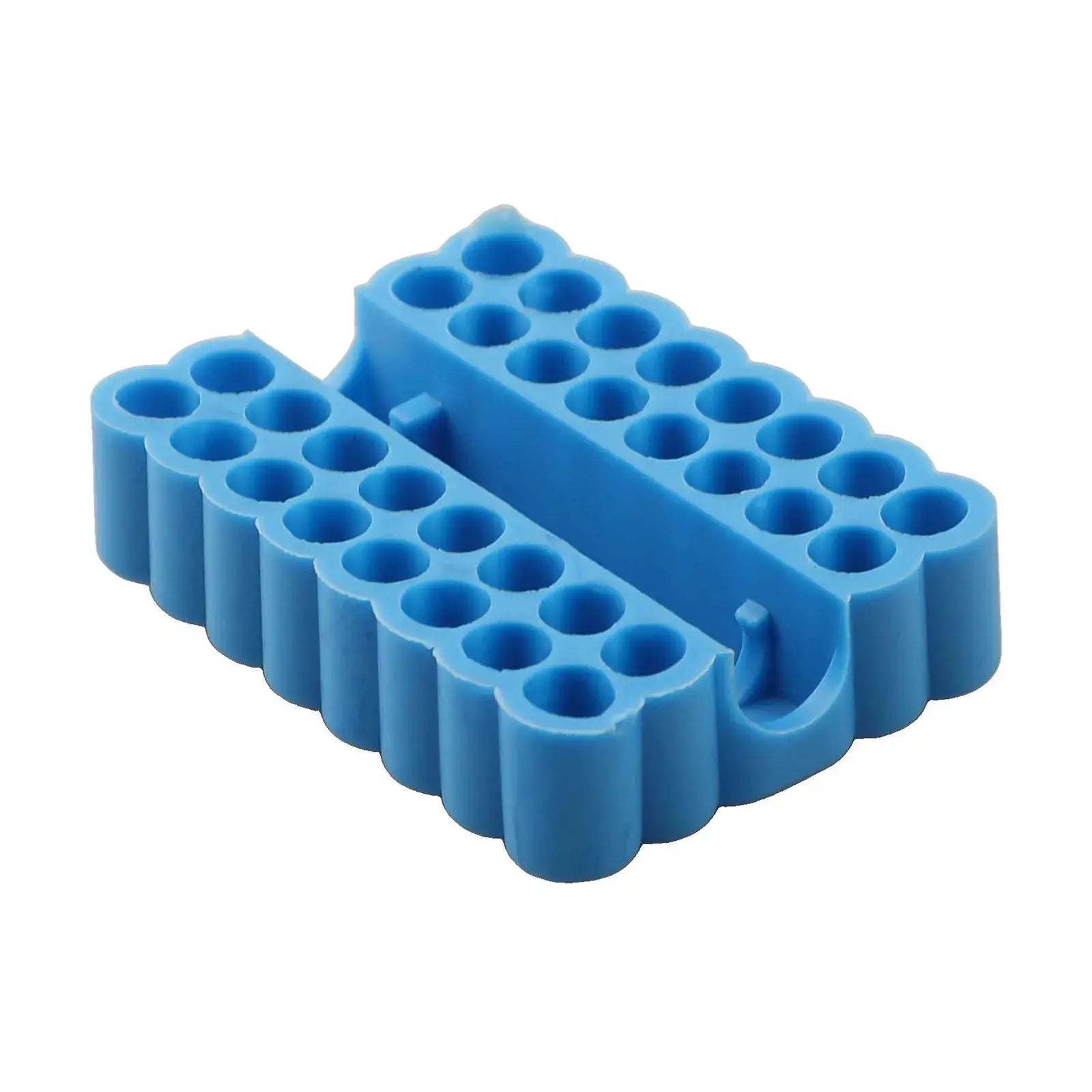 2pcs blue 32-hole bit holder organizer blocks for 6.35mm hex shank screwdriver bits
