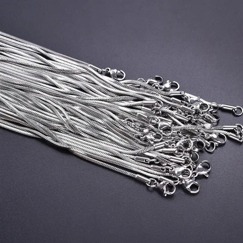 Stainless Steel Snake Chain Necklace For Women And Men 45 50 60 70 Centimeters Long Jewelry Choker Collana Catenina