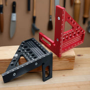 Precision Carpenter Square And Hole Scribing Ruler 22.5 To 75 Degrees Measuring Tool With Angle Pin Plastic