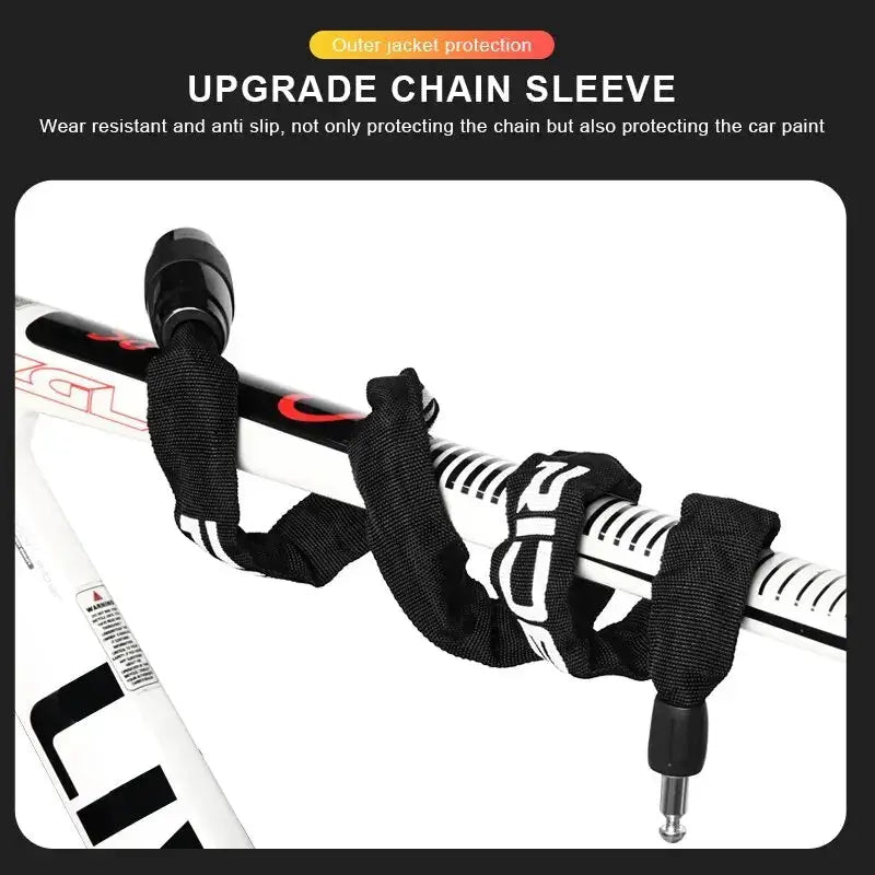 Riderace Bicycle Chain Lock Portable Anti Theft High Security MTB Mountain Bike Lock With Two Keys For Scooter EBike