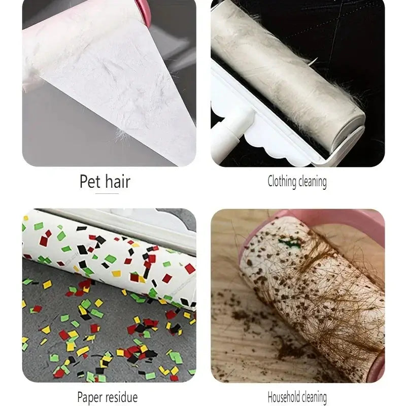 Extra Sticky Lint Roller For Pet Hair Removal 60 Sheets Per Roll Ideal For Dog And Cat Owners