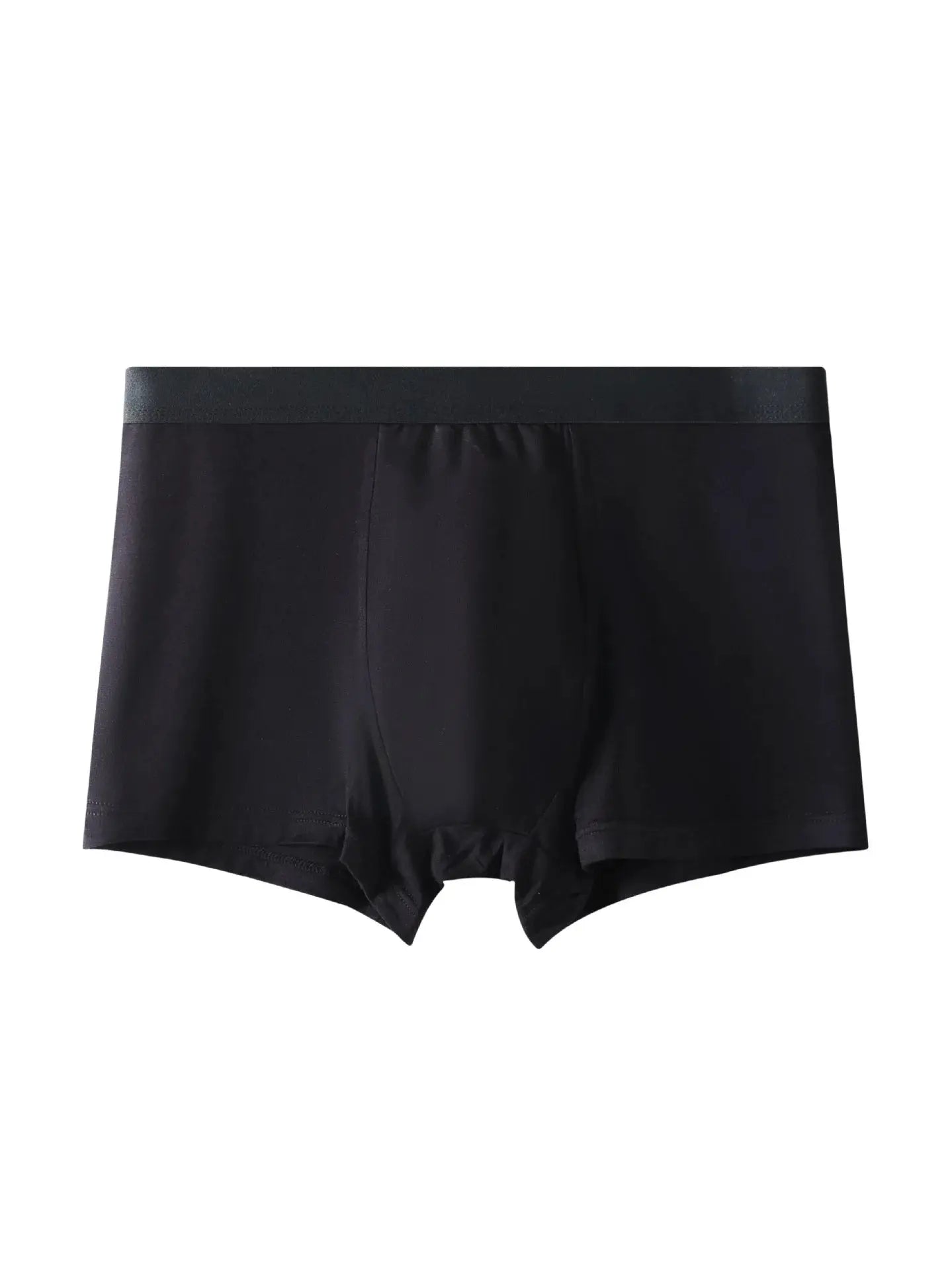 6-pack bamboo fiber men's boxer shorts in black with elastic waistband