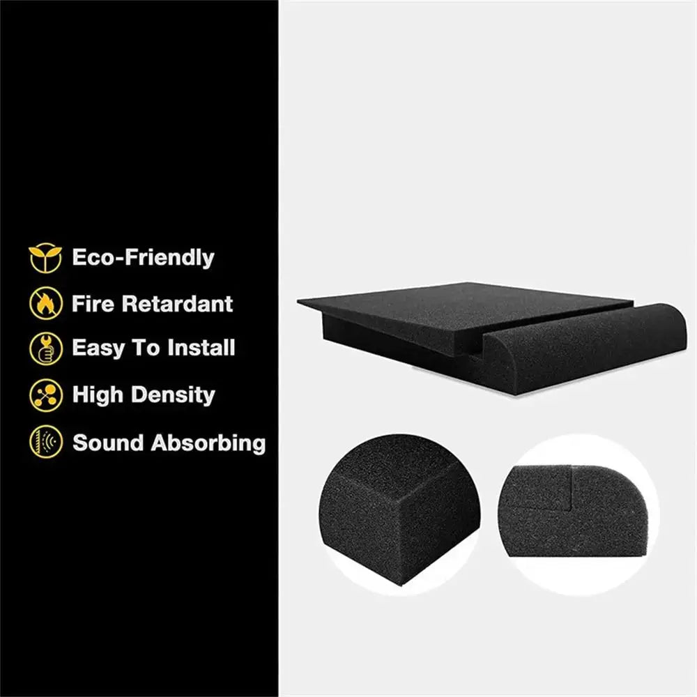 AuroraSound Studio Monitor Acoustic Foam Isolator Pads Anti Shock Design Reducing Vibrations and Echoes for Clear Audio