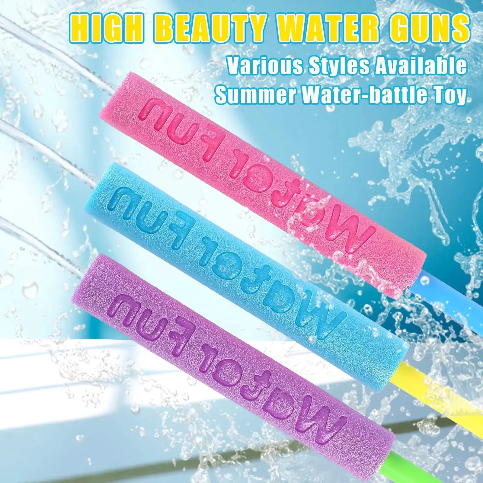 10 Pack Water Guns for Kids Summer Foam Water Gun Toys Squirter Soaker Blaster for Pool Beach Games