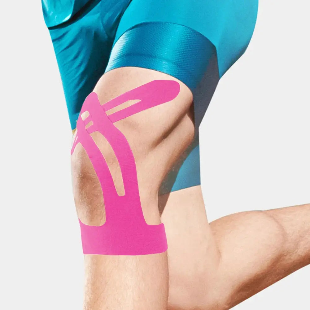 Knee kinesiology tape, pink, Simples Market breathable precut patches for knee support