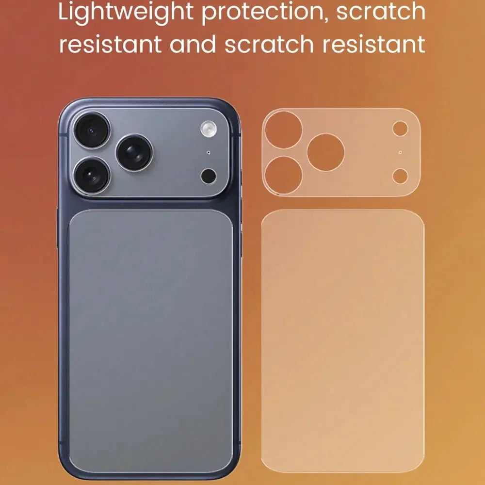 Matte Base Lens Film and Matte PET Back Film Set for iPhone 17 Pro Max and 17 Pro Minimalist Finish