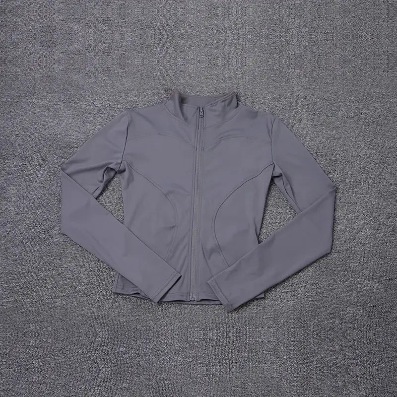 VitalWear Women Sport Jacket Long Sleeve Breathable Stretch Knit Fabric For Workouts Gym Yoga Training