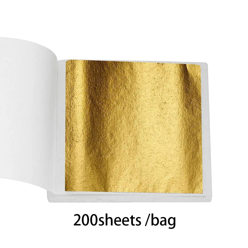 Imitation Gold Foil Paper Leaf Gilding For Epoxy Resin Molds Jewelry Making And Resin Craft Decor 100 200 Sheets