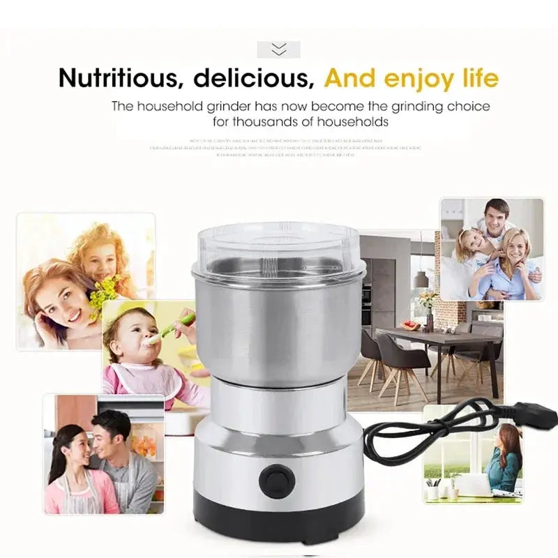 Mini Electric Grinder 300ml Ultrafine Pulverizer For Baby Food Coffee Spice Pepper Grain Mill With 2 And 4 Blades