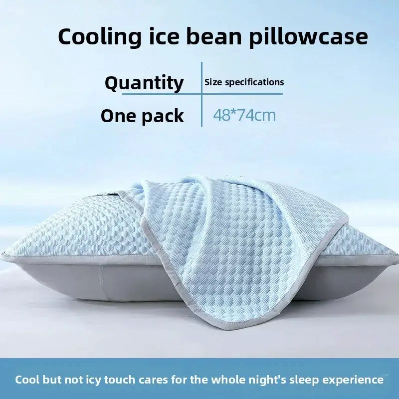 Simples Market cooling bean pillowcase, light blue breathable fabric, 48x74 cm, no insert included.