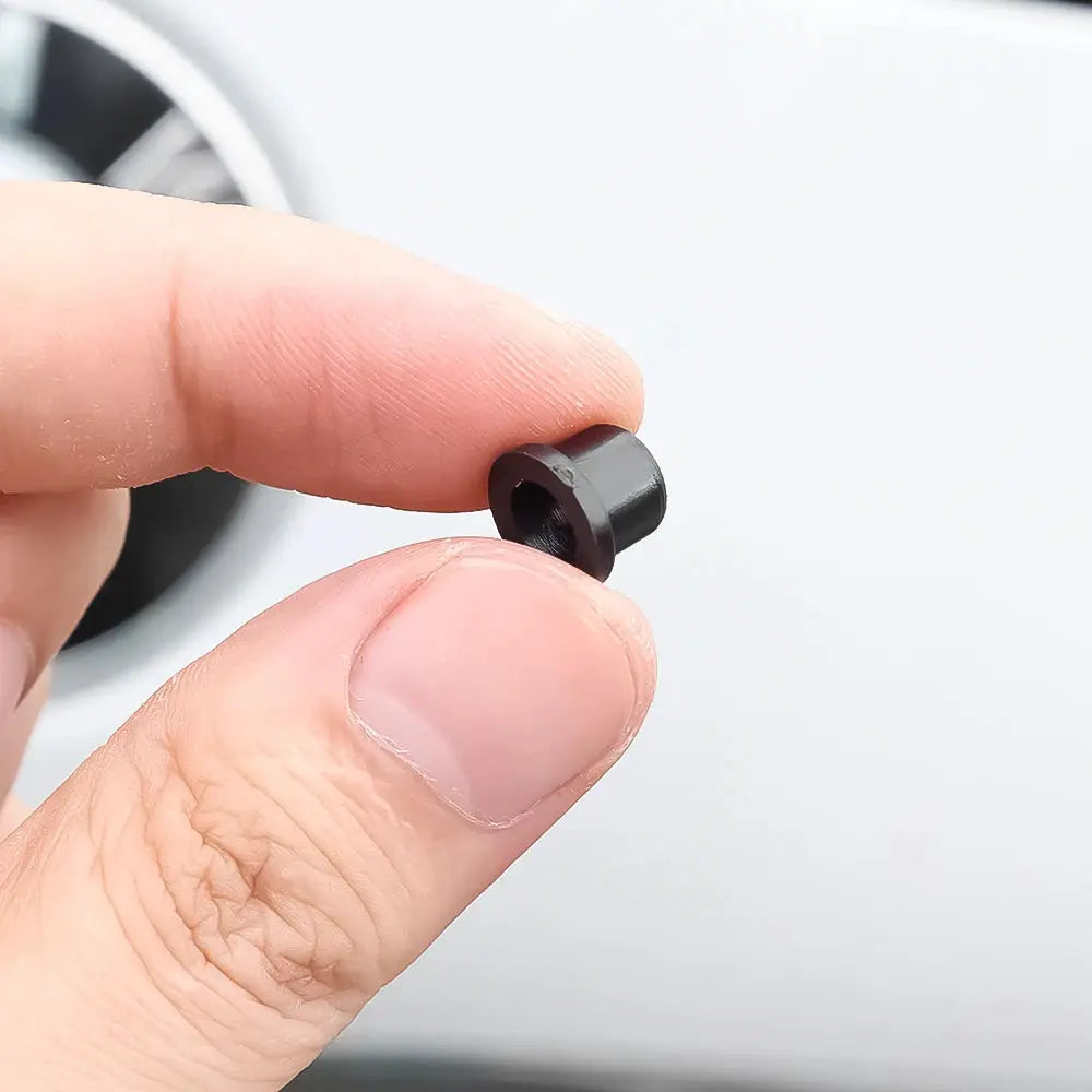 BMW hood logo grommet holder clip, black plastic, Simples Market