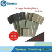 20 Pcs Sanding Sponge Sandpaper Set 30x40mm Assorted Grits 300 To 1500 For Metal Drywall Wood Car Polishing