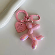 Jelly Balloon Dog Keychain Pendant Cute Cartoon Dog Accessory For Unisex Keys Gift Zinc Alloy Metal