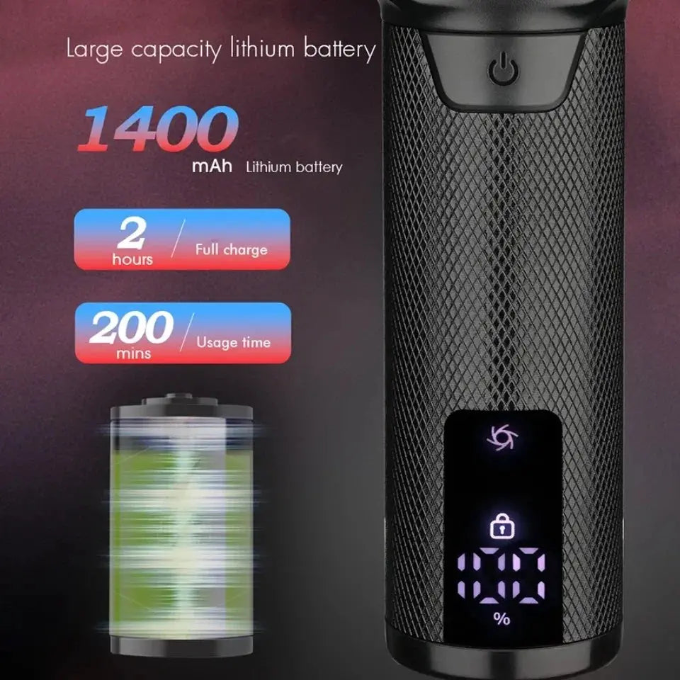 WMARK NG-7982 professional hair trimmer with LCD display and titanium-plated double blade by Simples Market