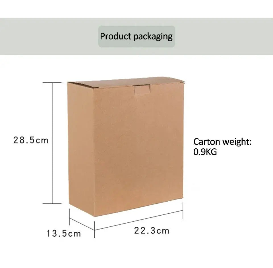 Cardboard carton packaging for Simples Market cuckoo quartz wall clock; box 28.5x22.3x13.5 cm, weight 0.9 kg