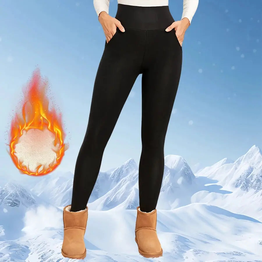 CozyNest Fleece Leggings For Women High Waisted Thermal Tights With Tummy Control For Winter Warmth