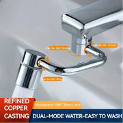 1080 Degree Swivel Stainless Steel Kitchen Faucet Extender Universal Splashproof Dual Mode With Adapter Bathroom Sink