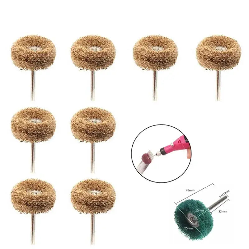 5 To 20 Pcs Mini Drill Abrasive Brush Set Buffing Polishing Wheels For Dremel Rotary Tools Rust Removal Accessories