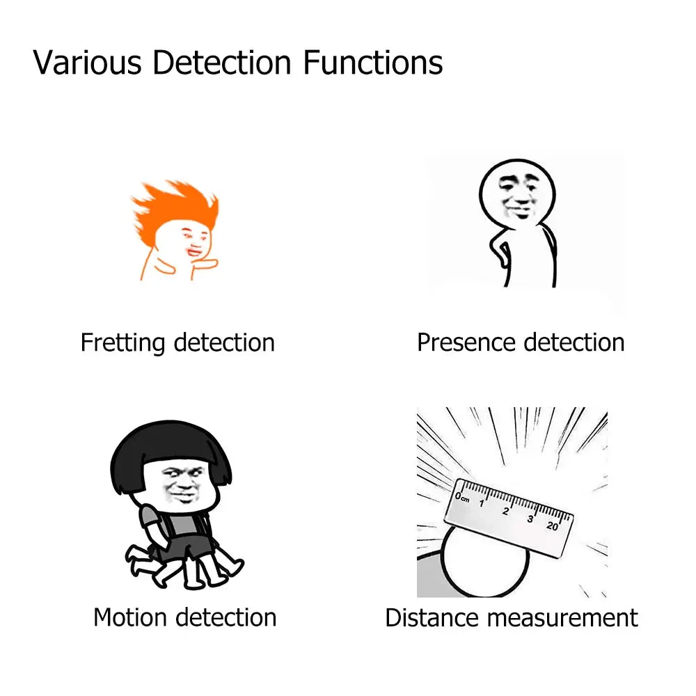ZigBee WiFi mmWave motion sensor by Simples Market with luminance and distance detection; four detection functions