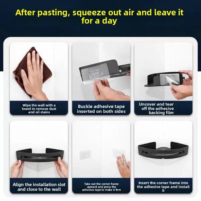 SureHold Adhesive Shower Shelf Organizer 3 Pack No Drill Wall Mount Waterproof Rustproof Bathroom Storage