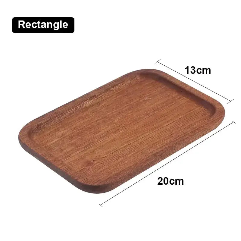 Walnut Wood Tray Rectangular Serving Plate Japanese Inspired