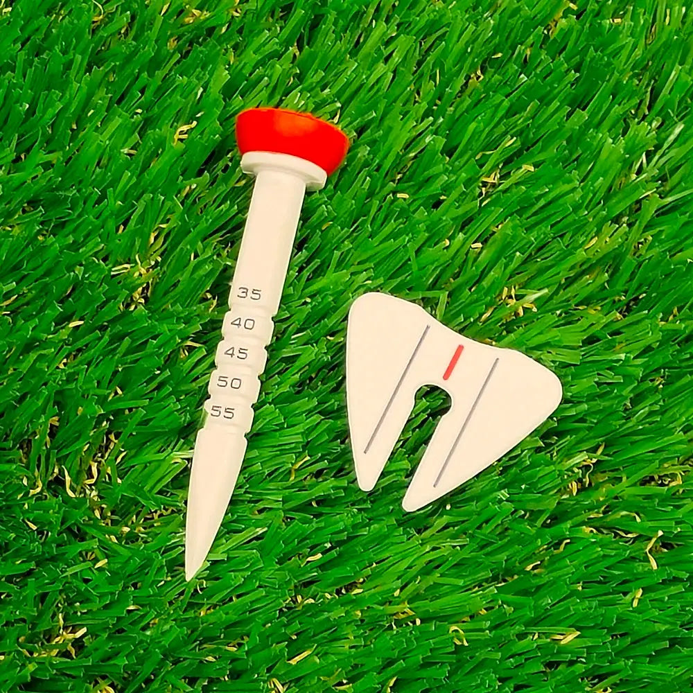 4 Pieces Adjustable Height 33 to 55mm Rubber Golf Tee Training Accessories for Practice and Swing Drills
