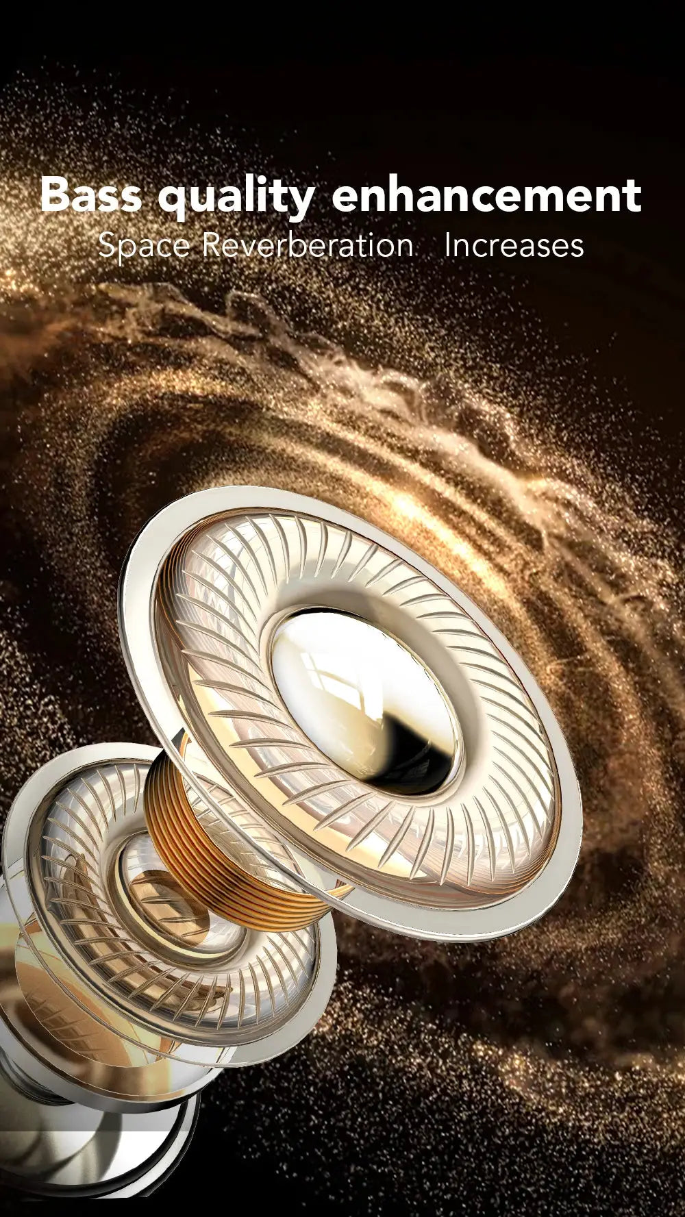Simples Market Translator HTC NE20 wireless headphones graphic with metallic speaker coils