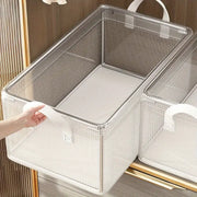 Transparent PVC Storage Box With Solid Steel Frame Waterproof Underwear Organizer For Home And Dormitory