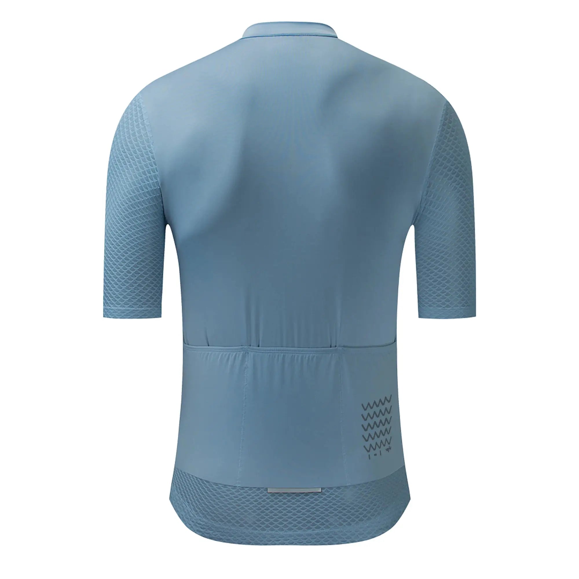YKYWBIKE blue cycling jersey set with mesh sleeves and bib shorts by Simples Market