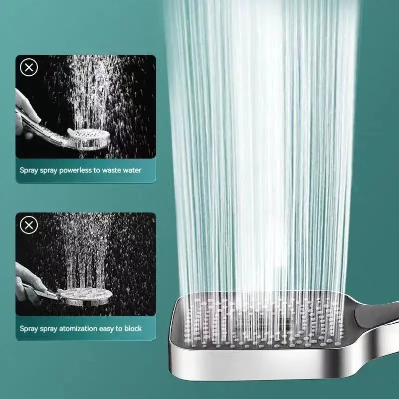 Two-tone stainless steel shower hose, black and silver, 1.5/2/3 m extension for showerhead
