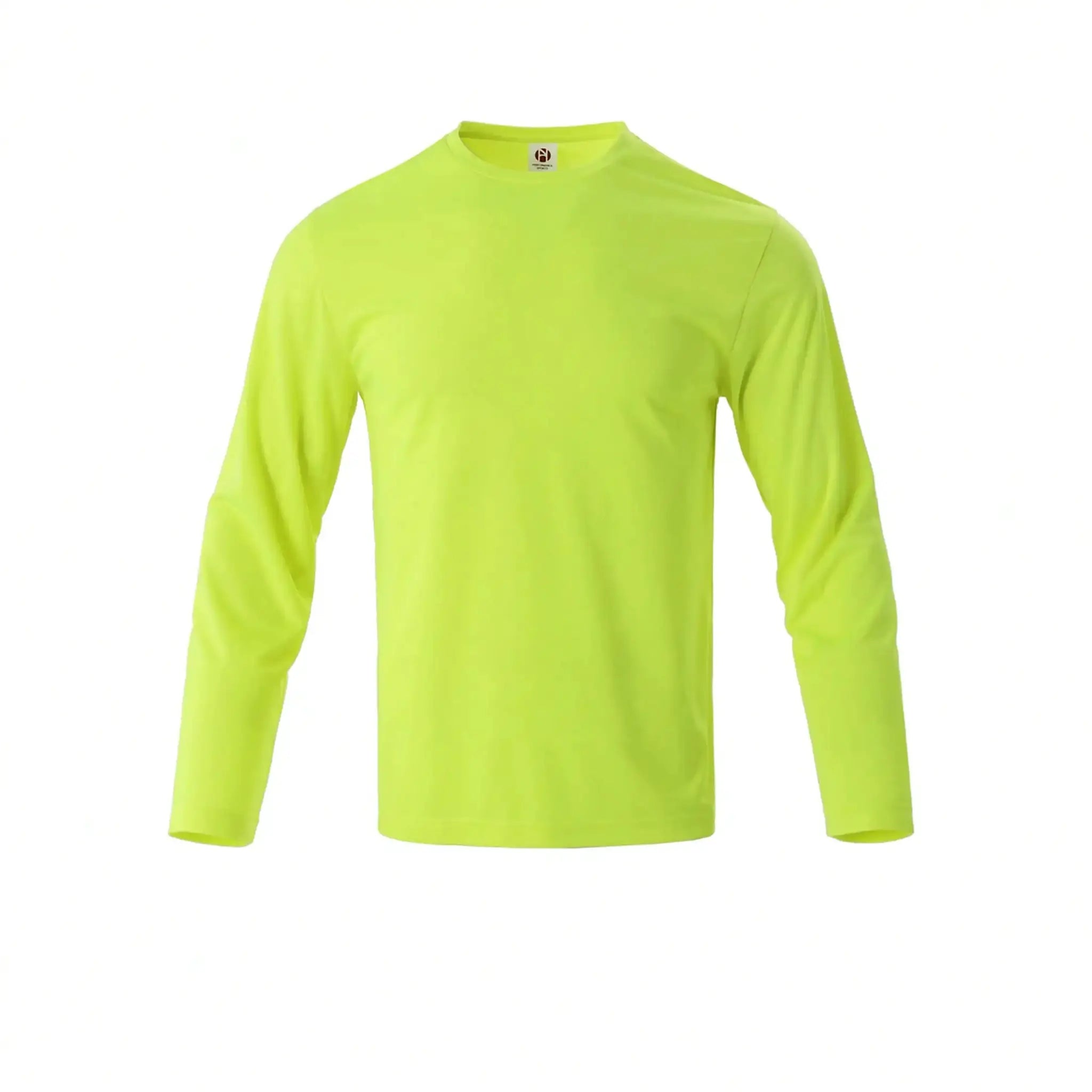 Simples Market men's neon lime long-sleeve athletic tee