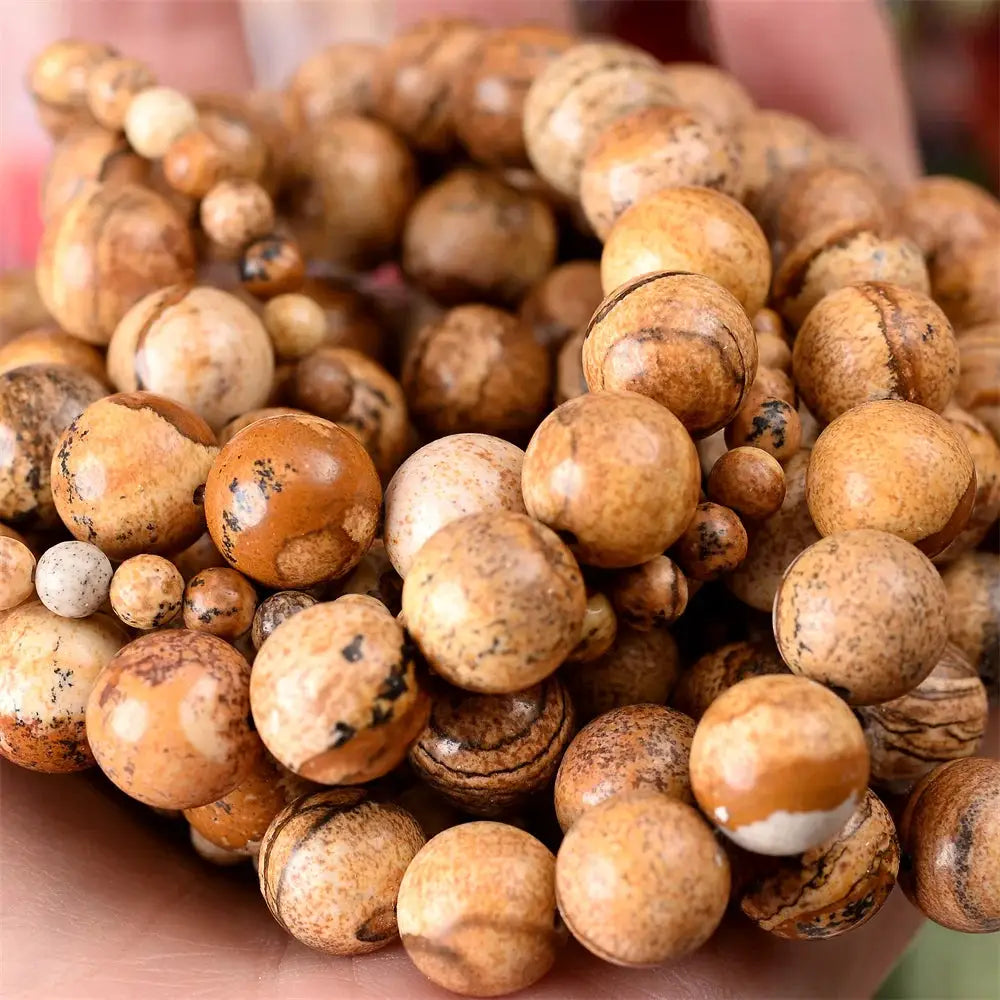 Natural Stone Beads Lava Jaspers Tiger Eye Quartz Agates Round Loose Beads 4 To 12mm For Jewelry Making DIY Bracelets