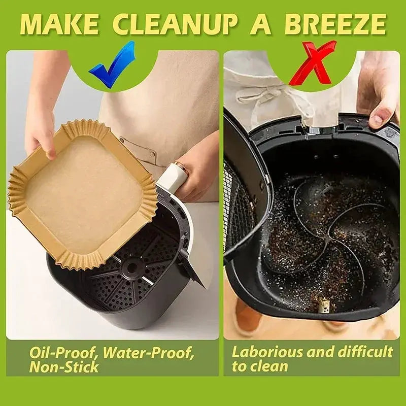 Nonstick Air Fryer Parchment Paper Liners Disposable Baking Papers For Air Fryer And Microwave Oven