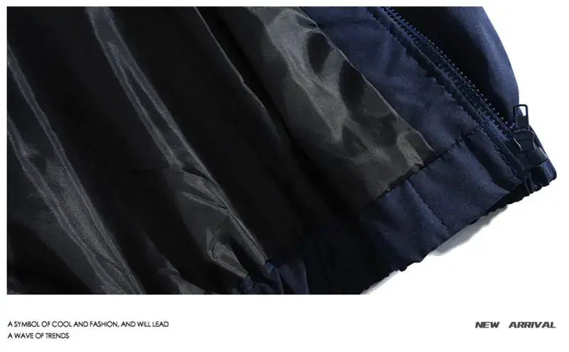 Hip Hop varsity jacket, black windbreaker with patchwork panels