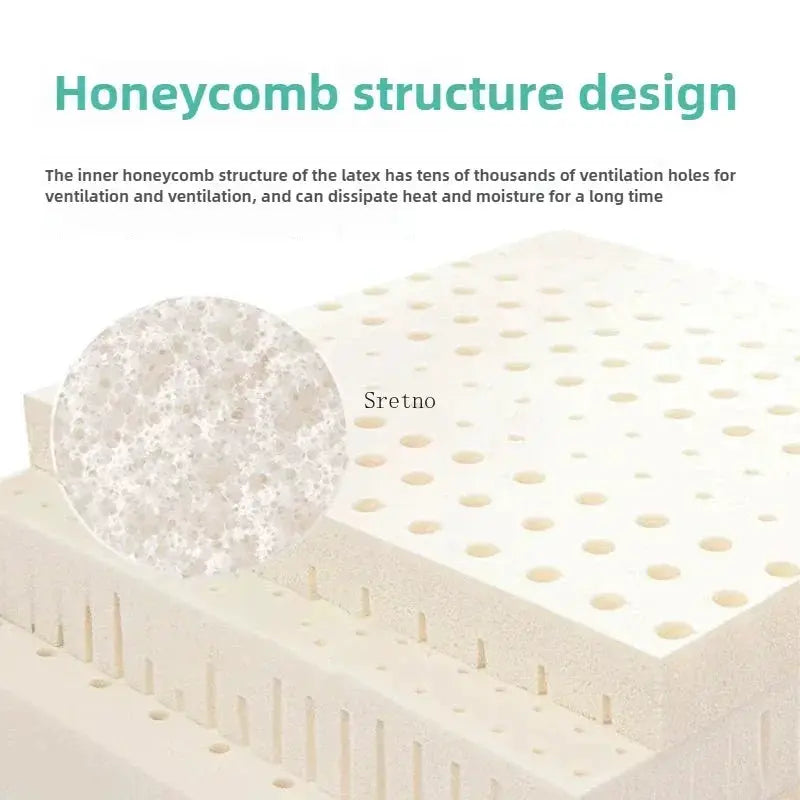 Natural latex cushion 50x50 cm with honeycomb structure for chairs and stools by Simples Market