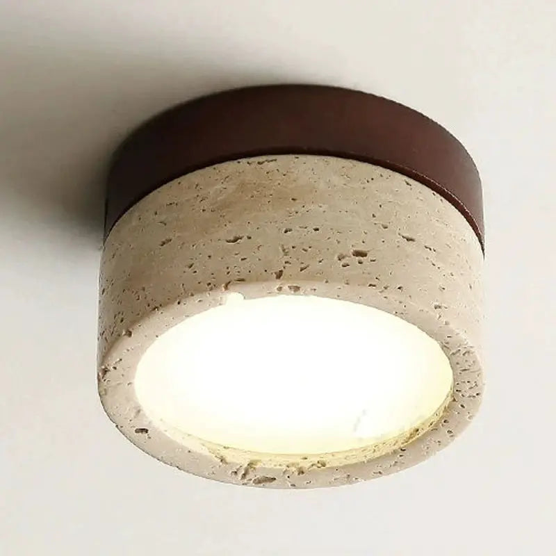 Wabi Sabi Stone LED Ceiling Light Brown for Living Room Bedroom
