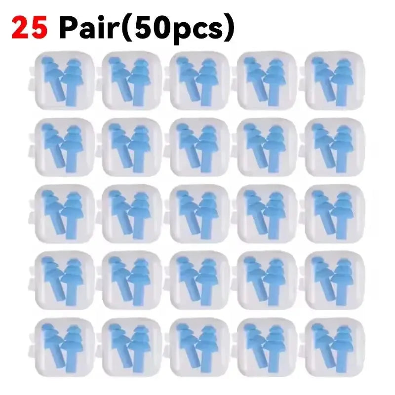 Reusable Silicone Ear Plugs For Sleeping And Swimming, Noise Cancelling, Waterproof With Box, 1 Pair