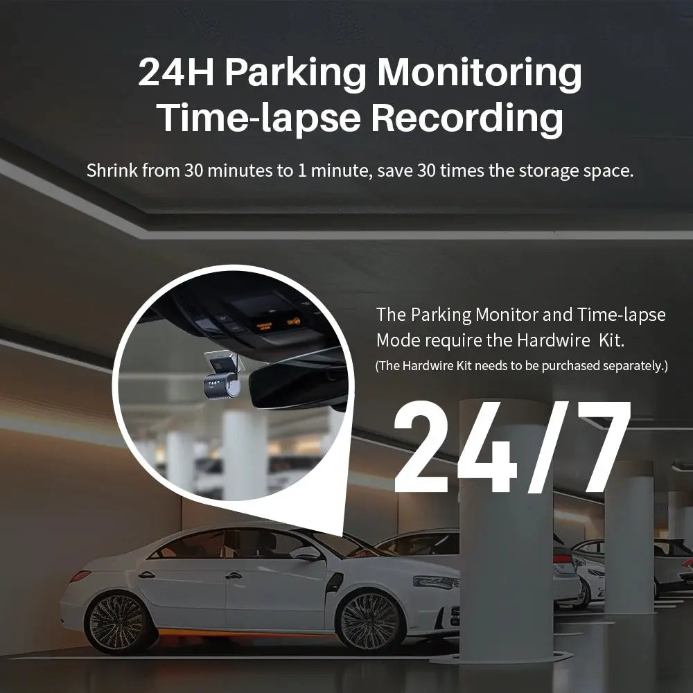 2K KAWA MINI 3 Pro dash cam by Simples Market; compact car DVR with parking monitoring and WiFi