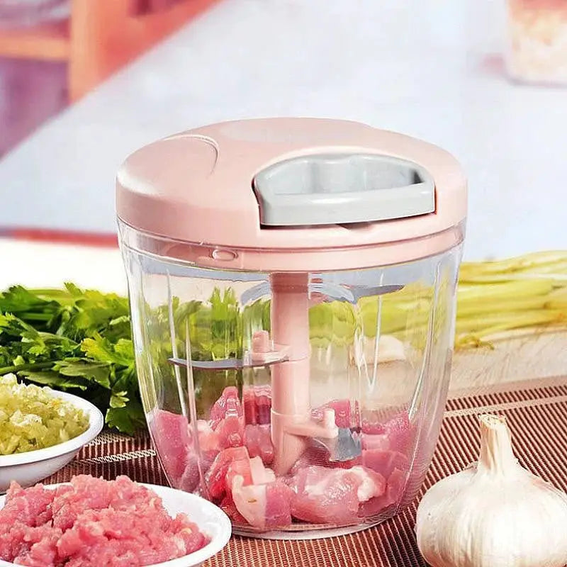 500 900ML Manual Meat Mincer And Garlic Chopper Rotary Garlic Press And Vegetable Onion Cutter Kitchen Tool