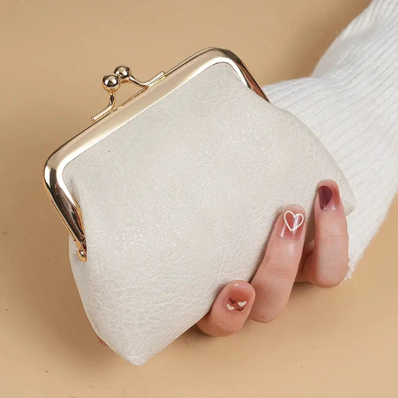 RetroCharm Candy Colored Coin Purse For Women Vintage Style Short Buckle Purse Compact Design
